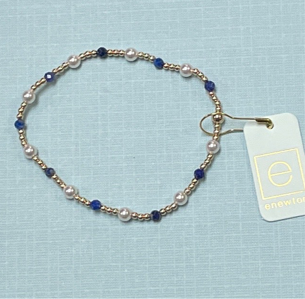 Enewton Pearl Sincerity Pattern 4mm Bead Bracelet - Lapis