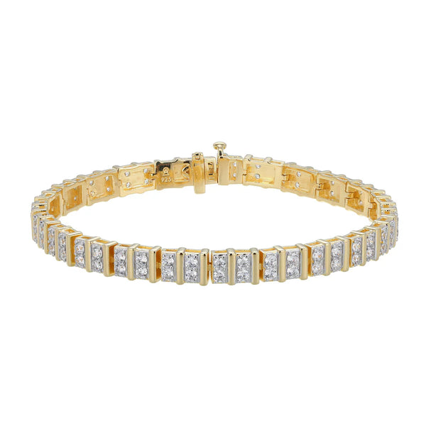 M. by Monte Luna Channel Set Lab-Created Diamond Tennis Bracelet
