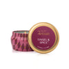 Capri Blue Holiday Tinsel and Spice Glimmer Mini Tin 3oz. Candle