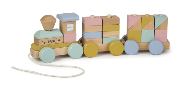 Kalencom Wooden Train with Blocks