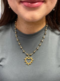 Lula 'n' Lee Jessie Pyrite and Heart Necklace