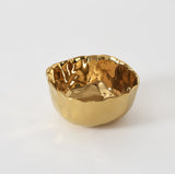 Pampa Bay Small Organic Square Bowl in Gold