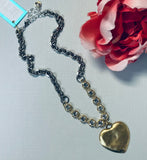 Lula 'n' Lee Jessie Crystal Chain and Heart Necklace