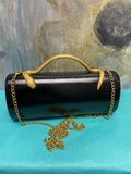 Cleo Faux Leather Serpent Handle Clutch Handbag