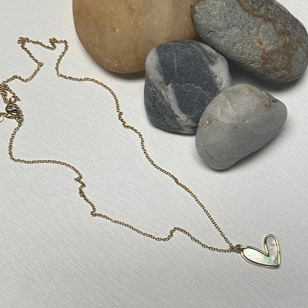 Iishii Designs Heart Drop Charm Necklace