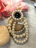 Yochi Sienna Pearl Stretch Bracelet with Broach Enhancer