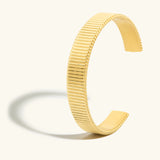 D. Louise Pleated Open Bangle Bracelet