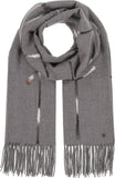 V. Faas Needle Punch Grid Wrap Scarf