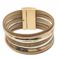 Origin Multi Color Leather and Metal Bracelet