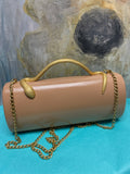 Cleo Faux Leather Serpent Handle Clutch Handbag