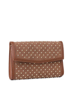 Haute Shore Beth in Saddle Studded Suede Handbag
