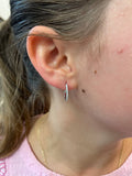 Iishii Designs 1mm Pave CZ Huggie Hoop Earring