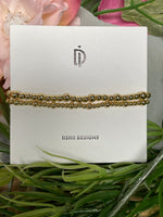 Iishii Designs Gold Bead Stretch Bracelet Set