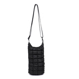 Sol and Selene Let it Flow - Quilted Nylon Puffer Crossbody Handbag in Black