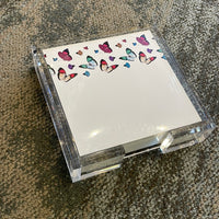 Nicolette Mayer Note Cards and Acrylic Holder - Butterfly