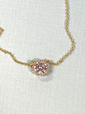 Iishii Designs Round Cut CZ Halo Necklace