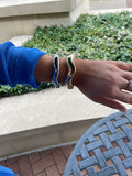 Jason Rose Wave Hinged Bangle Bracelet
