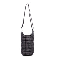 Sol and Selene Let it Flow - Quilted Nylon Puffer Crossbody Handbag in Carbon