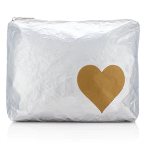 Hi Love Medium Zipper Pack in Heart of Gold on Silver