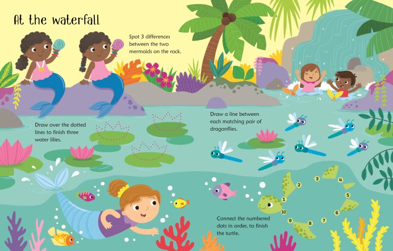 Wipe-Clean Mermaid Activities Book – DazzleUSA