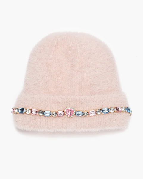 Cotton Candy Jeweled Beanie