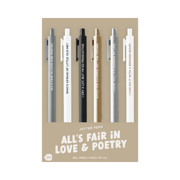 TOOT Jotter's All's Fair in Love and Poetry Pen Set