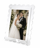 Tara Wilson Scallop Clear Lucite Picture Frame - 4x6 or 5x7