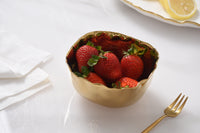 Pampa Bay Small Organic Square Bowl in Gold