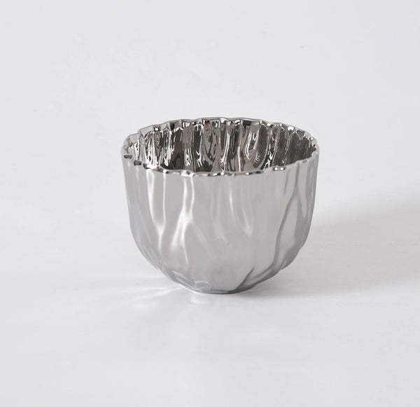 Pampa Bay Wavy Snack Bowl in Silver