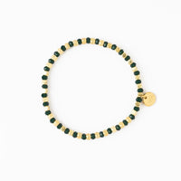 Ink + Alloy Louise Crystal Stretch Bracelet Green + Gold