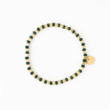 Ink + Alloy Louise Crystal Stretch Bracelet Green + Gold