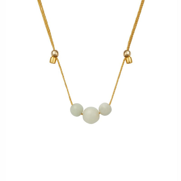 &Livy HyeVibe Multi Gemstone Necklace - Amazonite on Gold