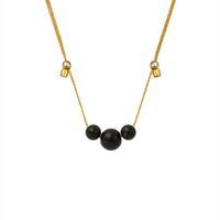 &Livy HyeVibe Multi Gemstone Necklace - Black Onyx on Gold