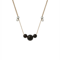 &Livy HyeVibe Multi Gemstone Necklace - Black Onyx on Silver
