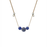 &Livy HyeVibe Multi Gemstone Necklace - Blue Sodalite on Silver