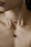 &Livy HyeVibe Multi Gemstone Necklace - Carnelian on Gold