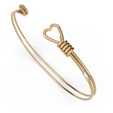 &Livy Love Knot Bracelet in Platinum Gold