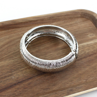 Persuasion Textured Hinged Bangle Bracelet