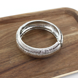 Persuasion Textured Hinged Bangle Bracelet