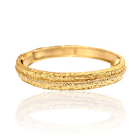 Tat2 Gold Egy Crystal Hinged Bangle Bracelet