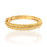 Tat2 Gold Egy Crystal Hinged Bangle Bracelet