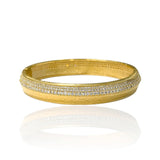 Tat2 Gold Pave Norma Hinged Bangle Bracelet