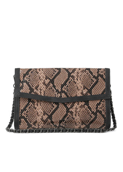 Haute Shore Beth in Brown Python with Suede Accents