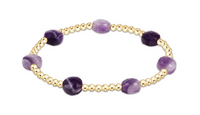 enewton Admire 3mm Gold Bead Bracelet with Amethyst