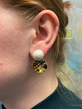 Persuasion Cotton Pearl and Disk Drop Earring