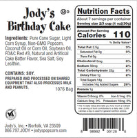 Jody's Birthday Cake Flavor Gourmet Popcorn