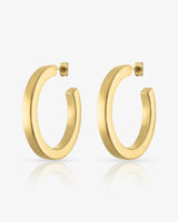 Elizabeth and Rose Melinda Square Edge Waterproof Hoop Earrings