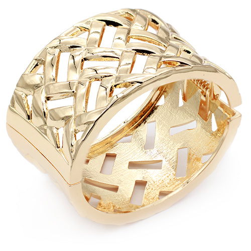 Jason Rose Lattice Hinged Cuff Bracelet