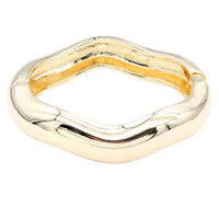 Jason Rose Wave Hinged Bangle Bracelet