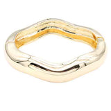 Jason Rose Wave Hinged Bangle Bracelet